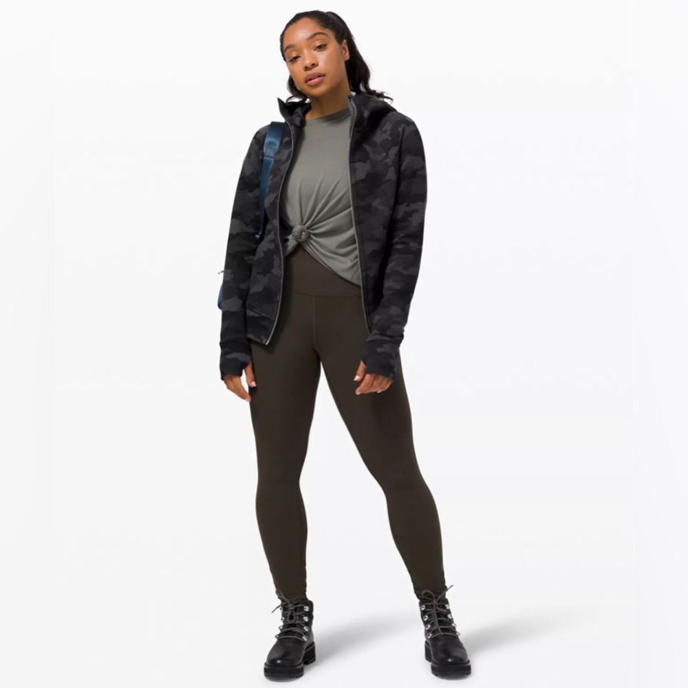 Lululemon Scuba Zip Hoodie Black Camo